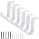 Conjunto de suportes de hastes de cortina de teto Sumnacon Metal White x6