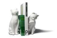 Conjunto de suportes decorativos para gatos Danya B. para amantes de gatos, branco