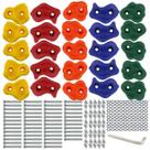 Conjunto de suportes para escalada em rocha Ogrmar 25 unidades para crianças em ambientes internos/externos