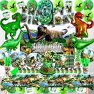 Conjunto de suprimentos de festa, decorações de aniversário de dinossauro de 3 anos