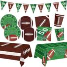 Conjunto de suprimentos de festa Litmirfu Football 99 unidades para 24 convidados Conjunto de suprimentos de festa Litmirfu Football 99 unidades para 24 convidados