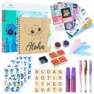 Conjunto de suprimentos para álbuns de recortes Disney Stitch para meninas e adolescentes