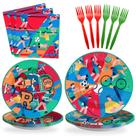 Conjunto de suprimentos para festas SCIONE Camping Adventure Birthday 24 Guests