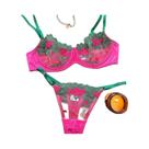 Conjunto De Sutiã Com Bordado Floral E Tule Transparente, Lingerie Sexy Para Encontros, Festas E