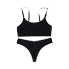 Conjunto De Sutiã E Calcinha Feminino Sem Costura, Sem Fio, Em Seda Gelada, Tamanho EUA, Design