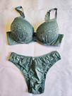 Conjunto de sutiã e tanga G verde mirante zensil
