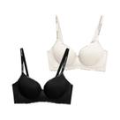 Conjunto De Sutiã Push up Sem Costura E Sem Fio Para Mulheres, Alças Com Letras Sexy, Decote Em V