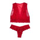 Conjunto de Sutiã Sem Bojo e Calcinha Renda Feminino Sexy Lingerie Sensual e Sedutora
