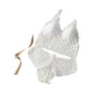 Conjunto De Sutiã Sexy De Renda Com Decote Profundo E Calcinhas, Bralette Sem Costura Bordado Conjunto De Sutiã Sexy De Renda Com Decote Profundo E Calcinhas, Bralette Sem Costura Bordado
