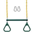 Conjunto de swing Jungle Gym Kingdom com barra e corrente Trapeze Swing