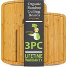 Conjunto de tábuas de corte Greener Chef Organic Bamboo 3PC