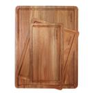 Conjunto de tábuas de corte HAONEYS Wood com Juice Groove, 3 tamanhos