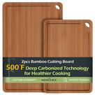 Conjunto de tábuas de corte Keechee Butcher Block Carbonized Bamboo