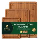 Conjunto de Tábuas de Corte ROYAL CRAFT WOOD em Bambu 3 Peças