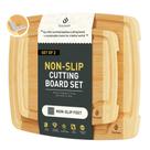 Conjunto de tábuas de corte Socisen Bamboo Over Sink com pés antiderrapantes