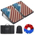 Conjunto de tabuleiro Cornhole Pennpliy 61x91 cm com 8 pufes