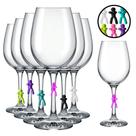 Conjunto De Taça 435ml 6pcs Bueno Glass Acompanha Marcadores De Taças Conjunto De Taça 435ml 6pcs Bueno Glass Acompanha Marcadores De Taças