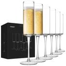 Conjunto de taças de champanhe de 6 cristais sem chumbo JYB&XY de 7 onças