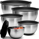 Conjunto de taças de mistura Priority Chef Premium em aço inoxidável 1,5/2/3/4/5L Conjunto de taças de mistura Priority Chef Premium em aço inoxidável 1,5/2/3/4/5L
