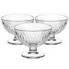 Conjunto de Taças de Sobremesa de Vidro Clear Athena de 260ML com 3 Peças