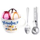 Conjunto de taças de sorvete Dolficy Grandpa Gift Ceramic Scoop