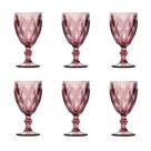 Conjunto de Taças de Vidro para Água 6 Peças 325 ml Diamonds Rosa Lyor Conjunto de Taças de Vidro para Água 6 Peças 325 ml Diamonds Rosa Lyor