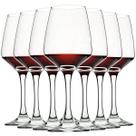 Conjunto de taças de vinho C CREST 350mL (12 onças) de vidro transparente sem chumbo