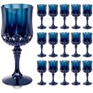 Conjunto de taças de vinho de plástico Ciaell Blue 200mL Vintage 24PCS
