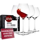 Conjunto de taças de vinho Gusto Nostro de 4 copos de vidro de 650 ml sem chumbo Conjunto de taças de vinho Gusto Nostro de 4 copos de vidro de 650 ml sem chumbo