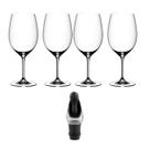 Conjunto de Taças de Vinho Riedel Vinum Bordeaux 4 Unidades com Dosadores