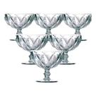 Conjunto de Taças Para Sobremesa 6 Peças Modelo Diamante 325ML Bico de Jaca Para Sorvete Musses