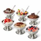 Conjunto De Taças Sorvete Sobremesa Inox Jogo De 12 Peças