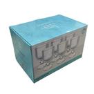 Conjunto de Taças Versalhes para Mesa em Vidro com Borda Dourada 260ml 6 Peças Lehaví