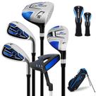 Conjunto de tacos de golfe infantil WAYTULES, 7 peças, bolsa de suporte azul