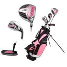 Conjunto de tacos de golfe Junior Precise XD-J Opções para a mão direita e esquerda Tacos de golfe infantis para crianças de 3 a 5, 6 a 8 e 9 a 12 anos Eixos leves de grafite, taco híbrido, bolsa de suporte Conjunto de golfe para meninos e meninas