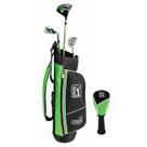 Conjunto de tacos de golfe verdes para crianças da série PGA TOUR G1 com 3 tacos, bolsa de golfe e 5 peças no total Tacos de golfe e conjuntos para alturas de 3'6" a 4'1" Clubes de golfe completos para jovens de 3 a 5 anos da Golfgen