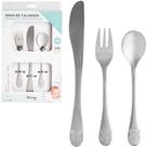 conjunto de talher infantil com colher +garfo e faca de inox - WESTERN