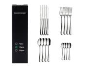 Conjunto de Talheres 16 Peças Aço Inox Mesa Cozinha Completo