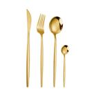 Conjunto de Talheres 24 Peças Dourado