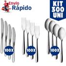 Conjunto de Talheres 300 peças Aço Inox 100 Facas, 100 Garfos e 100 Colheres Tudo de Mesa Conjunto de Talheres 300 peças Aço Inox 100 Facas, 100 Garfos e 100 Colheres Tudo de Mesa