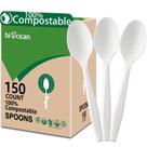 Conjunto de talheres BIOCEAN 100% compostável sem plástico 150 unidades