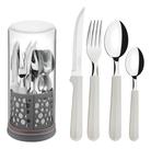 Conjunto De Talheres Brancos Tramontina Set Multiply Steel De 27 Peças