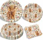 Conjunto de talheres de festa Buerhanerry Highland Cow para 24 convidados