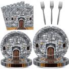 Conjunto de talheres de festa CHUNNIN Medieval Castle para 24 convidados