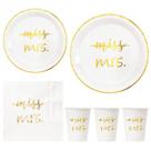 Conjunto de talheres de festa Crisky Gold Miss to Mrs Bridal Shower