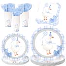 Conjunto de talheres de festa Havawish Silly Goose Blue para 24 convidados