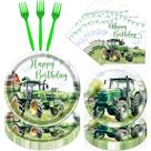 Conjunto de talheres de festa Rakuto Tractor Birthday para crianças x24