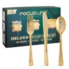 Conjunto de talheres de plástico descartáveis FOCUSLINE 300 Gold