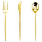 Conjunto de talheres de plástico dourado PULOTE 150PCS para festas e casamentos