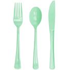 Conjunto de talheres de plástico Joy Akkess 150 unidades verde sálvia